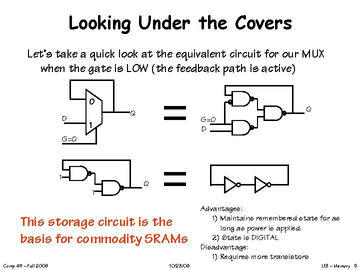 Looking Under the Covers Let’s take a quick look at the equivalent circuit for