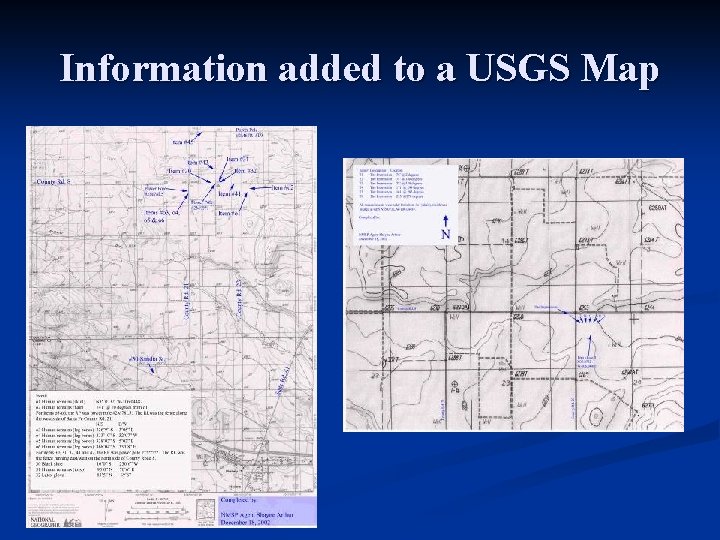 Information added to a USGS Map 