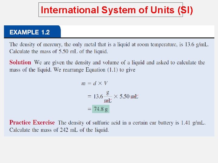 International System of Units (SI) 