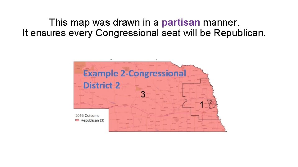 This map was drawn in a partisan manner. It ensures every Congressional seat will