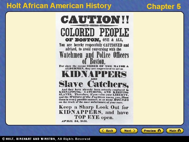 Holt African American History Chapter 5 
