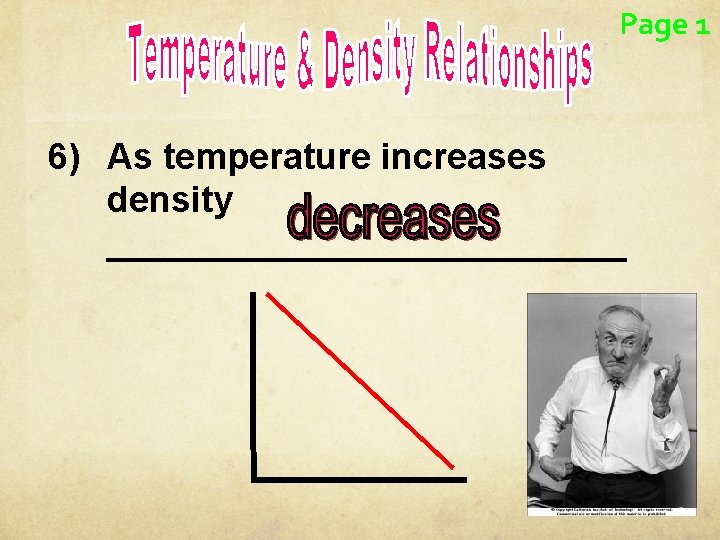 Page 1 6) As temperature increases density _____________ 