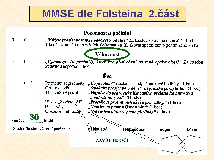 MMSE dle Folsteina 2. část 30 