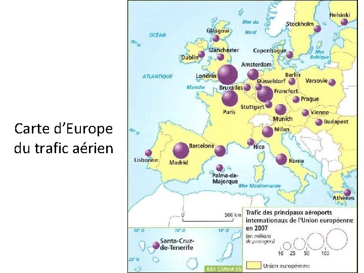 Carte d’Europe du trafic aérien 