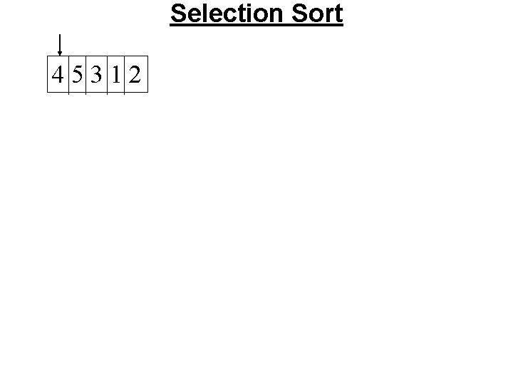 Selection Sort 45312 