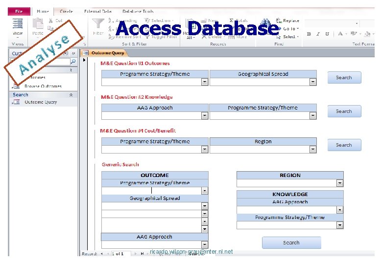 Access Database ricardo. wilson-grau@inter. nl. net 