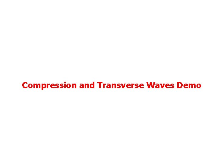 Compression and Transverse Waves Demo 