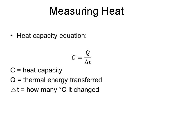 Measuring Heat • 