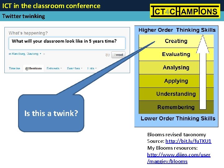 ICT in the classroom conference Twitter twinking What will your classroom look like in
