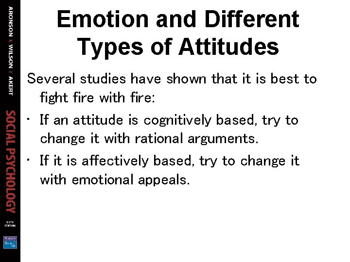 Emotion and Different Types of Attitudes Several studies have shown that it is best