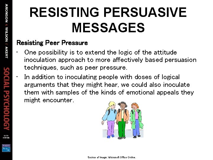 RESISTING PERSUASIVE MESSAGES Resisting Peer Pressure • One possibility is to extend the logic