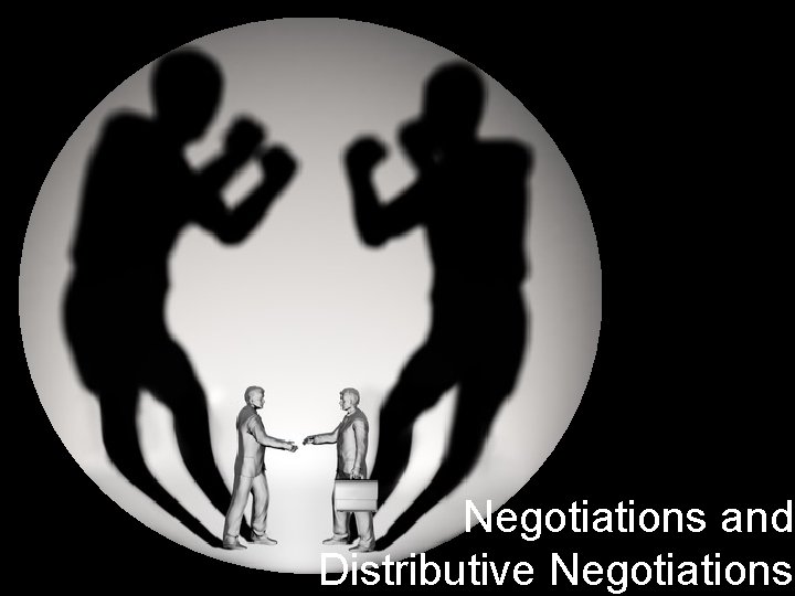 Negotiations and Distributive Negotiations 