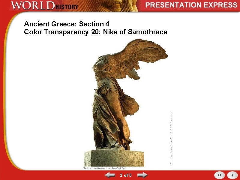 Ancient Greece: Section 4 Color Transparency 20: Nike of Samothrace 3 of 5 