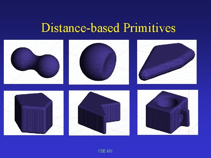 Distance-based Primitives CSE 681 