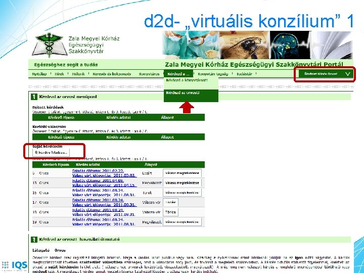 d 2 d- „virtuális konzílium” 1 