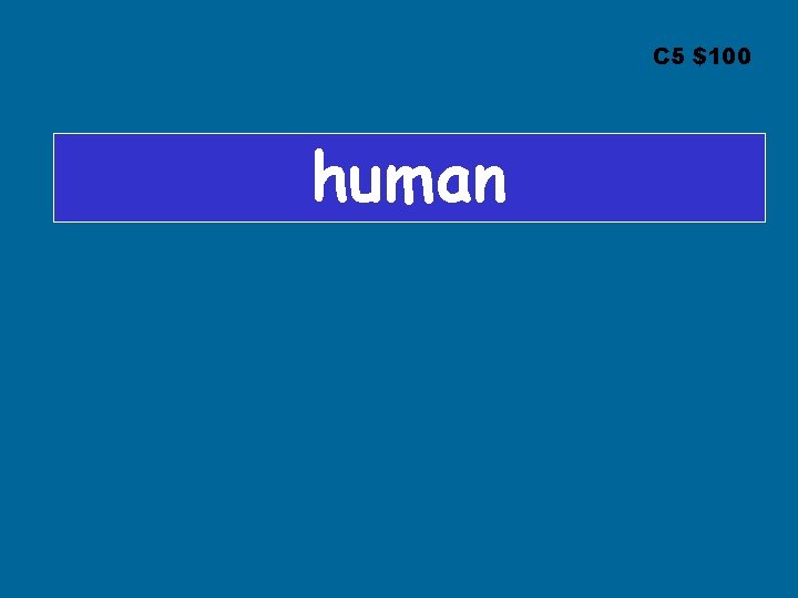 C 5 $100 human 