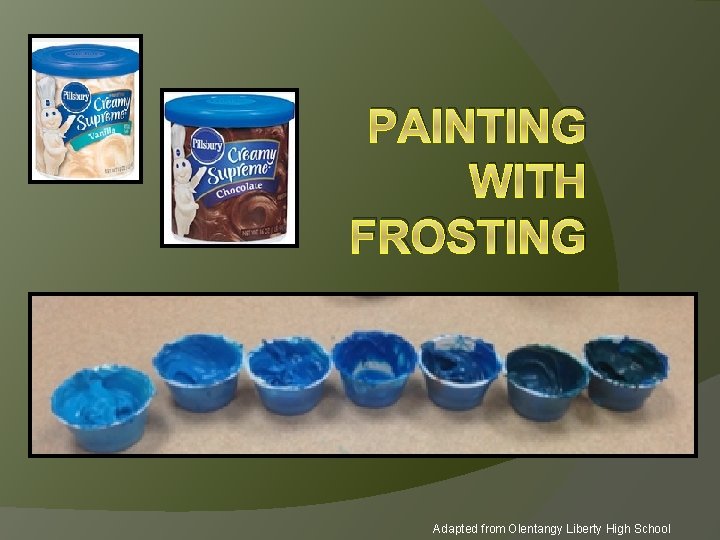 PAINTING WITH FROSTING Adapted from Olentangy Liberty High School 