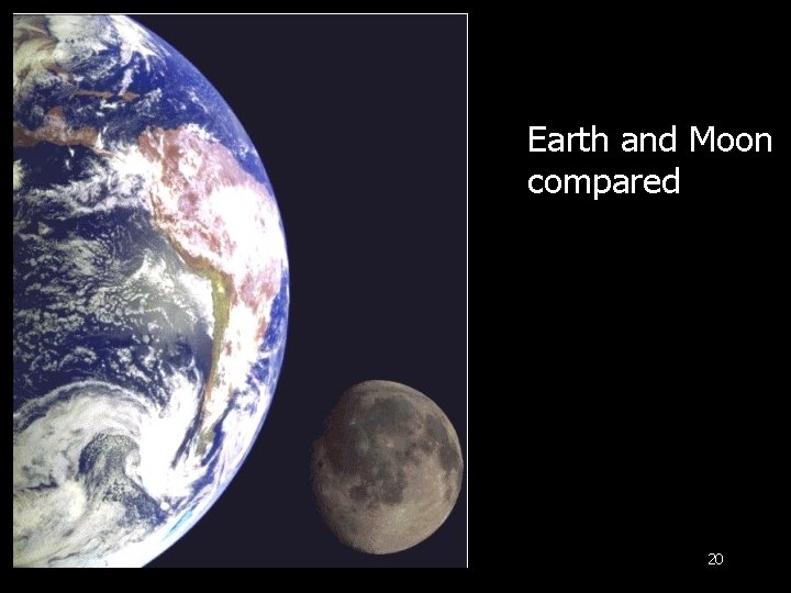 Earth and Moon compared 20 