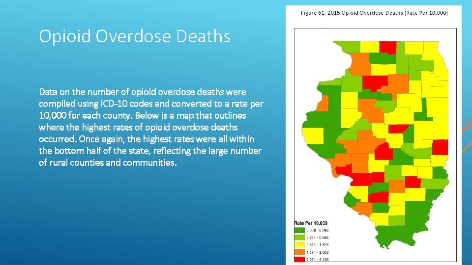 Opioid Overdose Deaths Data on the number of opioid overdose deaths were compiled using