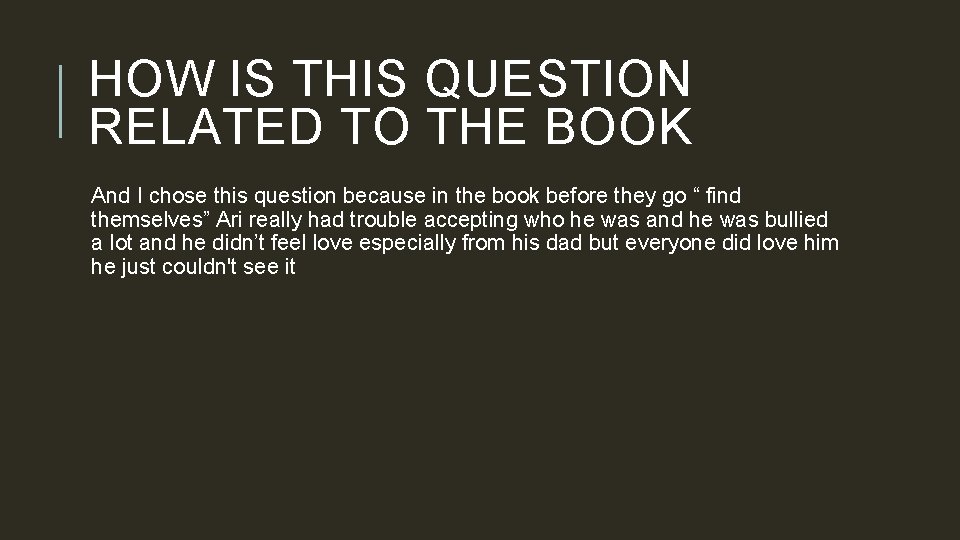 HOW IS THIS QUESTION RELATED TO THE BOOK And I chose this question because