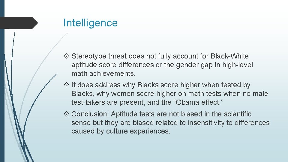 Intelligence Stereotype threat does not fully account for Black-White aptitude score differences or the