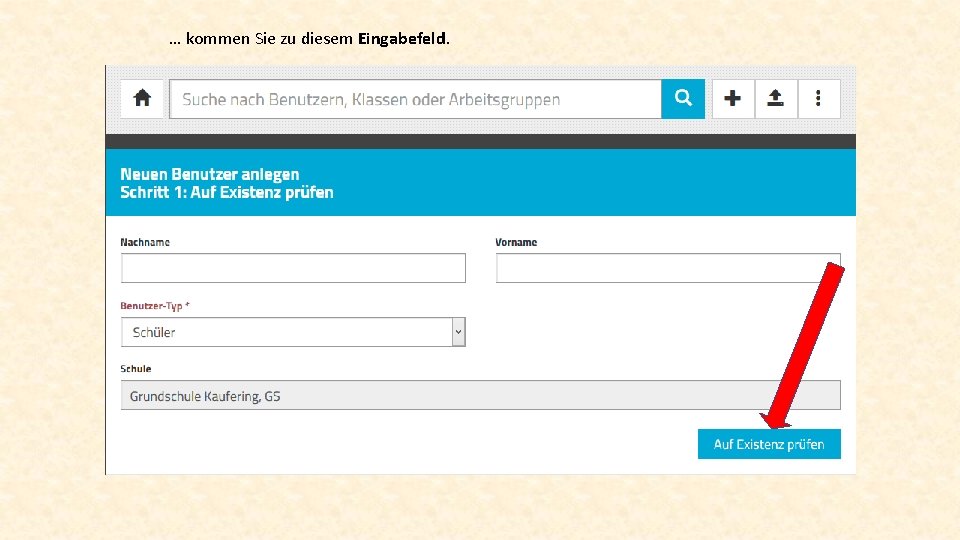 … kommen Sie zu diesem Eingabefeld. 