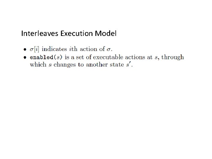 Interleaves Execution Model 