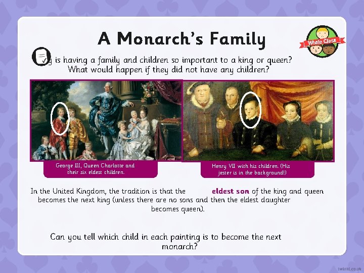A Monarch’s Family Why is having a family and children so important to a