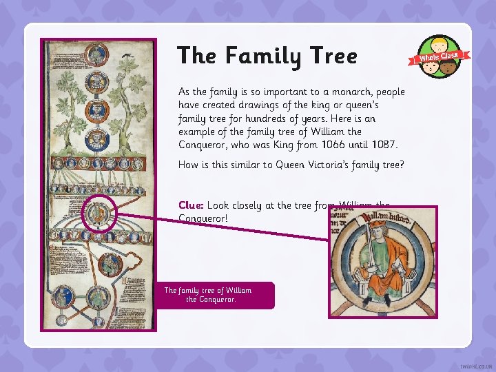 The Family Tree As the family is so important to a monarch, people have