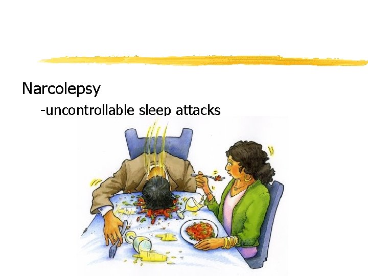 Narcolepsy -uncontrollable sleep attacks 