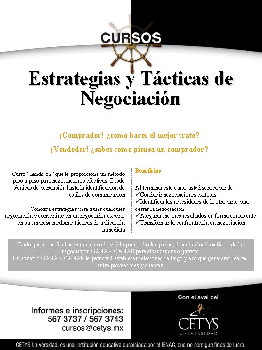 Estrategias y Tácticas de Negociación ¡Comprador! ¿cómo hacer el mejor trato? ¡Vendedor! ¿sabes cómo