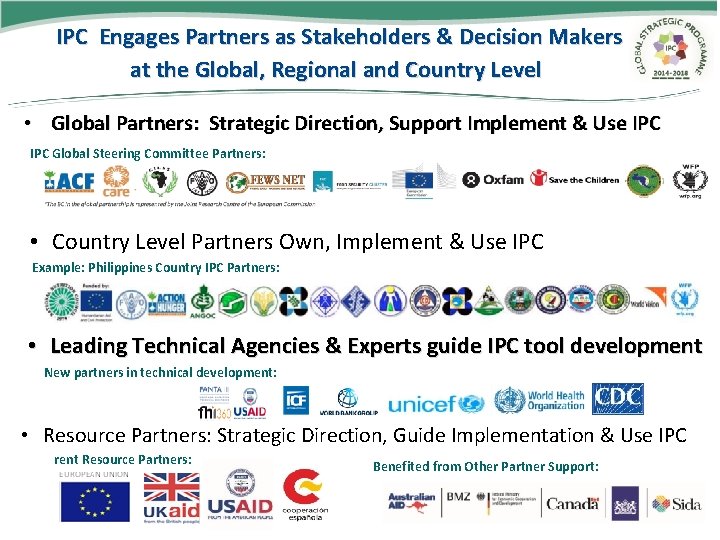 IPC Engages Partners as Stakeholders & Decision Makers at the Global, Regional and Country