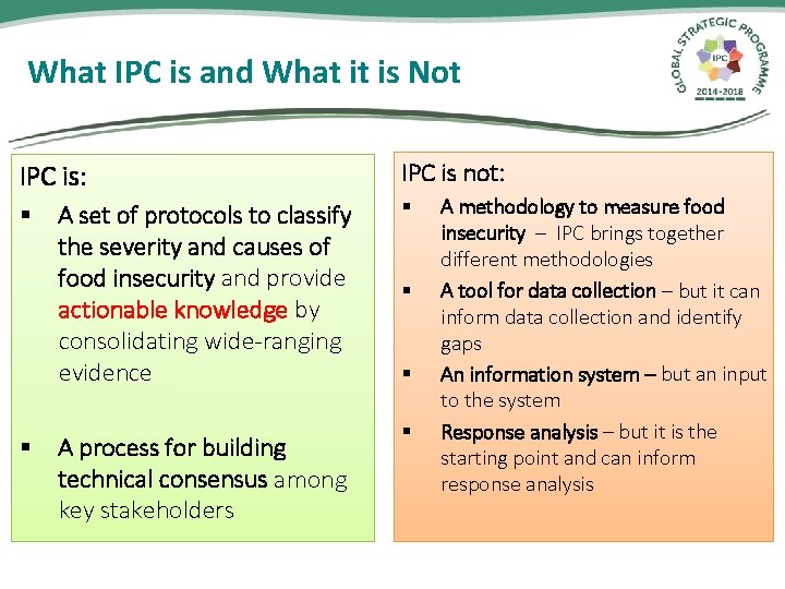 What IPC is and What it is Not IPC is: § § A set