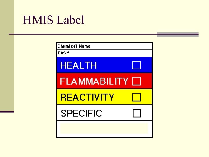HMIS Label 