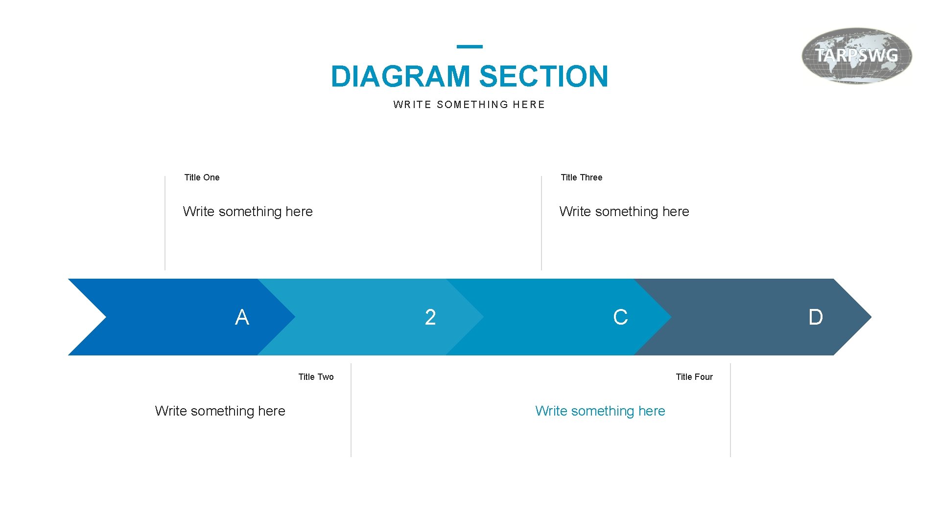 23 DIAGRAM SECTION WRITE SOMETHING HERE Title One Title Three Write something here A