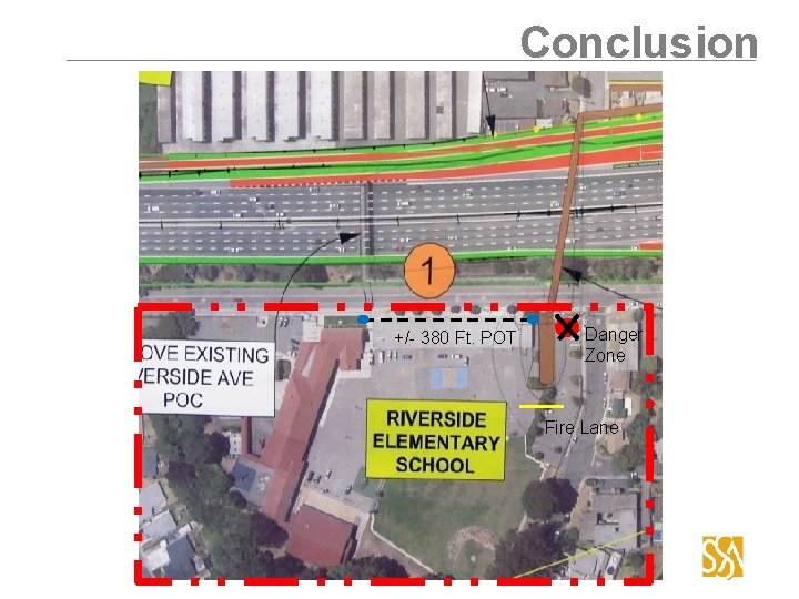 Conclusion +/- 380 Ft. POT Danger Zone Fire Lane 