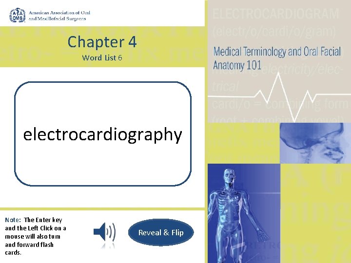 Chapter 4 Word List 6 The process of recording the electrocardiography electrical activity of