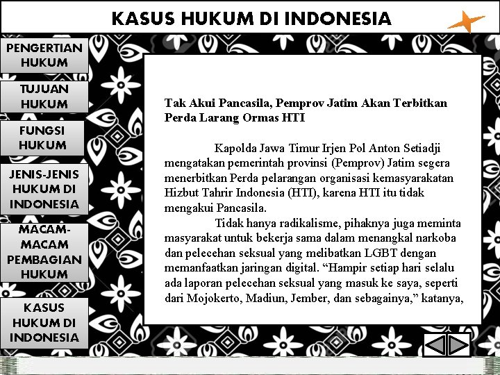 KASUS HUKUM DI INDONESIA PENGERTIAN HUKUM TUJUAN HUKUM FUNGSI HUKUM JENIS-JENIS HUKUM DI INDONESIA