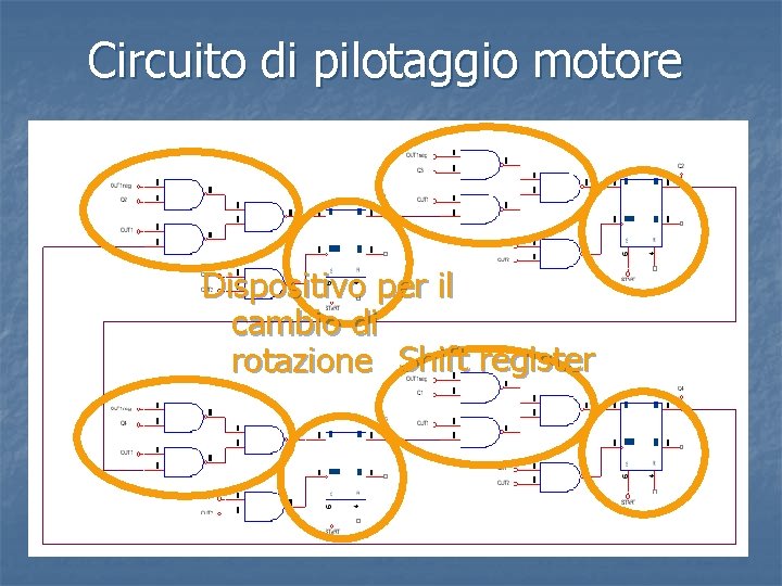 Circuito di pilotaggio motore Dispositivo per il cambio di rotazione Shift register 