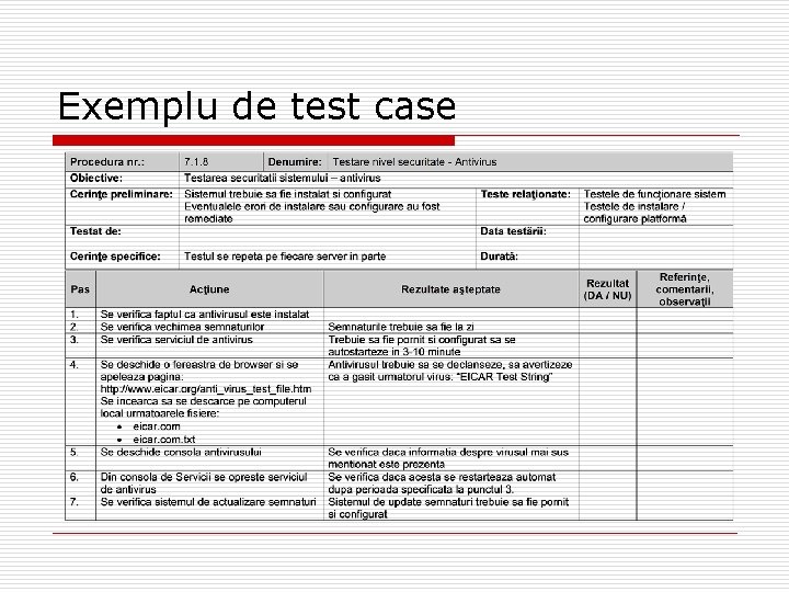 Exemplu de test case 