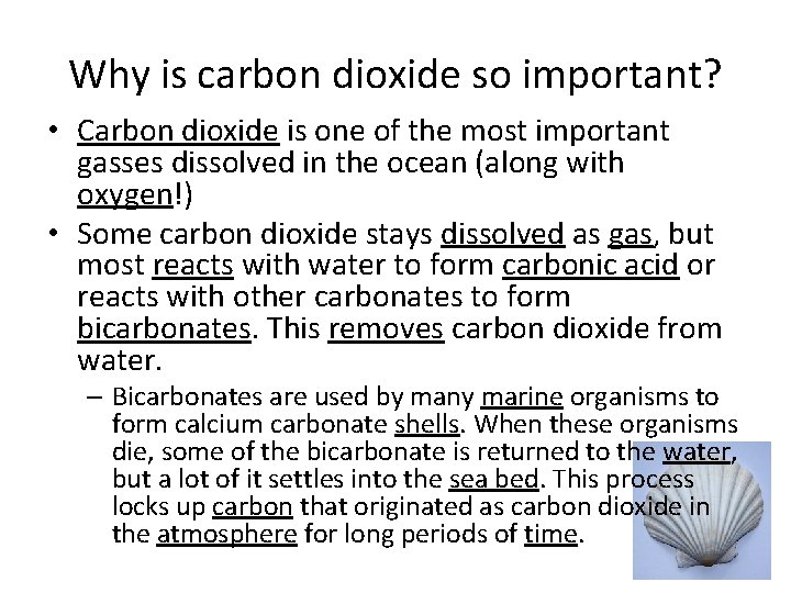 Why is carbon dioxide so important? • Carbon dioxide is one of the most