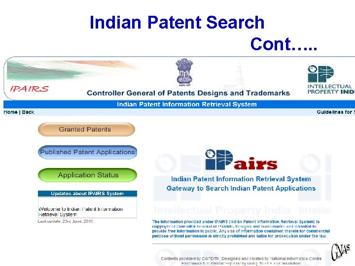 Indian Patent Search Cont…. . 22 