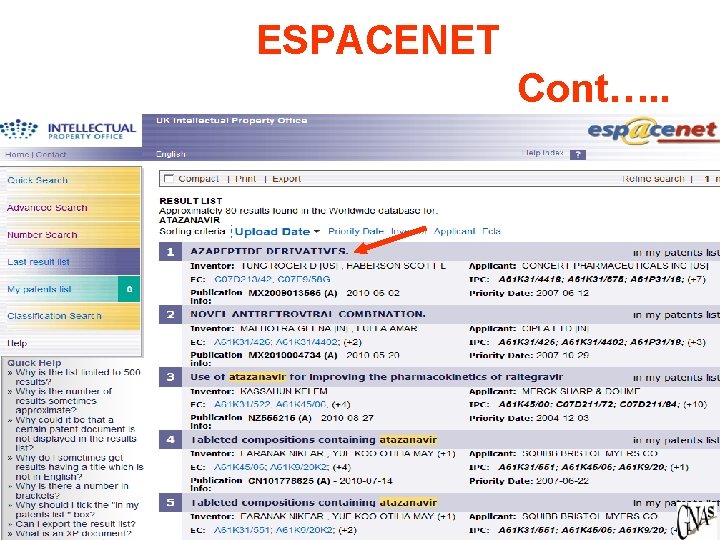 ESPACENET Cont…. . 31 