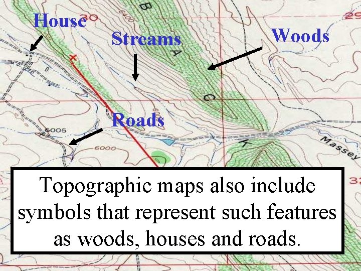 House Streams Woods Roads Topographic maps also include symbols that represent such features as