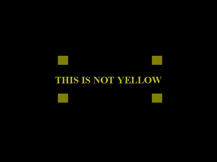 THIS IS NOT YELLOW Philosophy 