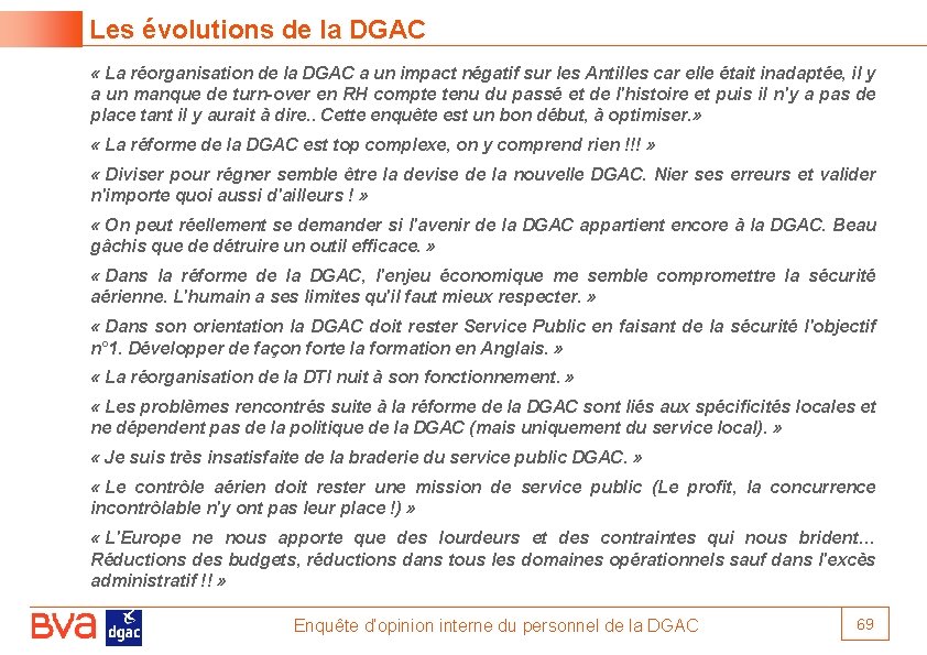 Les évolutions de la DGAC « La réorganisation de la DGAC a un impact