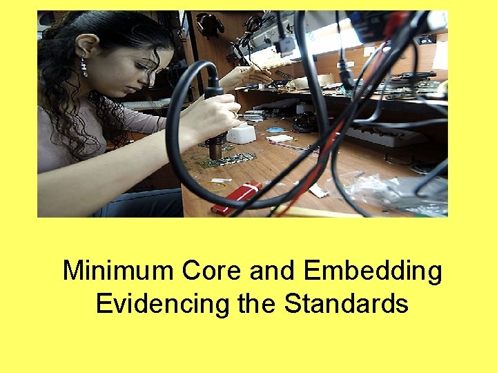 Minimum Core and Embedding Evidencing the Standards 