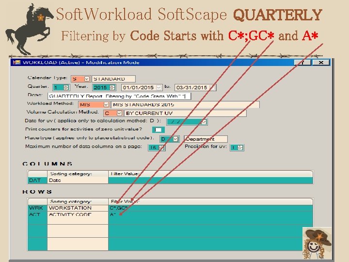 Soft. Workload Soft. Scape QUARTERLY Filtering by Code Starts with C*; GC* and A*