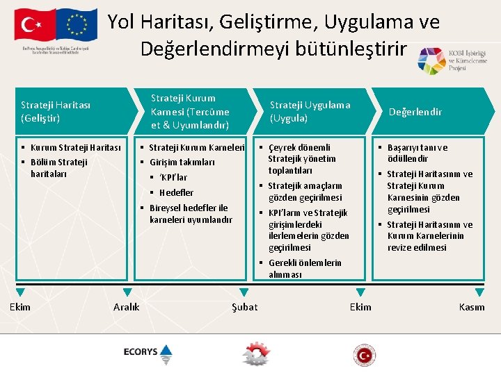 Yol Haritası, Geliştirme, Uygulama ve Değerlendirmeyi bütünleştirir Strateji Kurum Karnesi (Tercüme et & Uyumlandır)