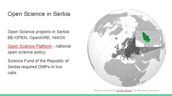 Open Science in Serbia Open Science projects in Serbia: BE-OPEN, Open. AIRE, NI 4